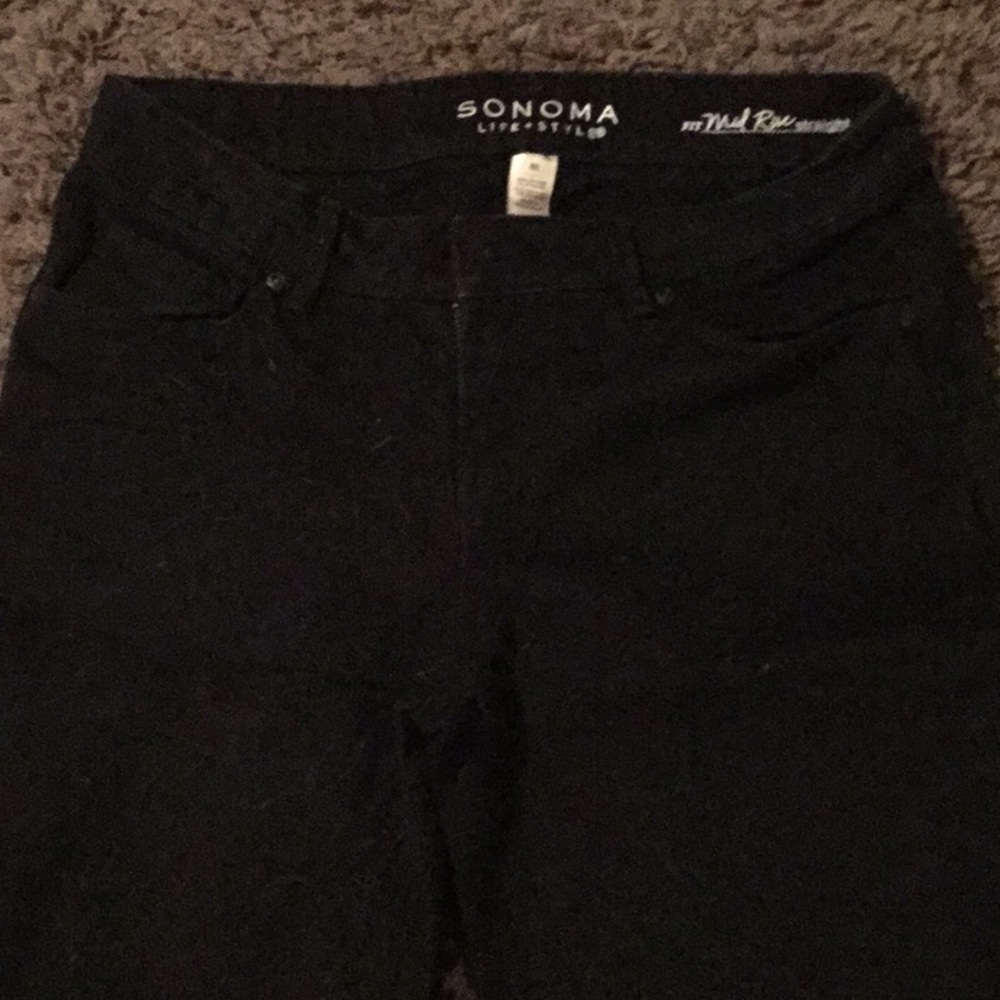Black straight jeans